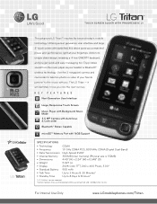 LG UX840 Data Sheet