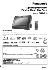Panasonic DMP-B15 Portable Blu-ray Player