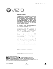 Vizio P50HDTV10A User Manual