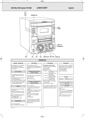 Philips FWR88 Quick start guide