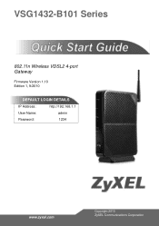 ZyXEL VSG1432-B101 Quick Start Guide