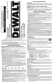 Dewalt DC9000 Instruction Manual