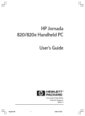 HP Jornada 820 HP Jornada 820/820e Handheld PC User's Guide - F1260-90001