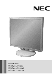 NEC LCD1970VX-BK MultiSync LCD1970V, LCD1970VX, LCD1970NX User's Manual