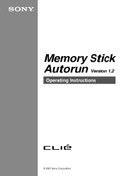 Sony PEG-N710C Memory Stick Autorun v1.2 Operating Instructions