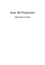 Acer X1161PA 3D manual