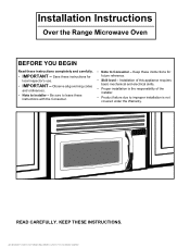 Electrolux E30MH65GSS Installation Instructions