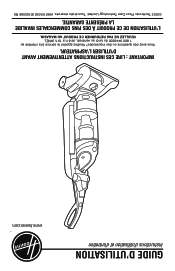 Hoover UH70930 Product Manual