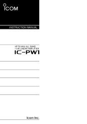 Icom IC-PW1 Instruction Manual
