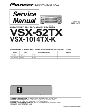 Pioneer 1014TX-K Service Manual