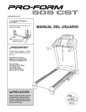 ProForm 505 Cst Treadmill Msp Manual