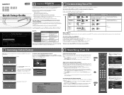 Sony KDL-40SL130 Quick Setup Guide
