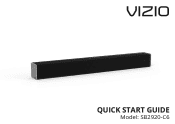 Vizio SB2920x-C6 Quickstart Guide (English)