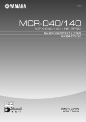 Yamaha MCR-040GN Owners Manual