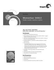 Seagate ST9320320AS Momentus 5400.5 Data Sheet