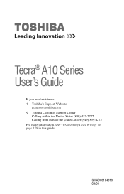 Toshiba Tecra A10-SP5801 Tecra A10 User Guide