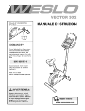 Weslo Vector 302 Italian Manual
