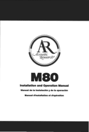 Audiovox M80 Operation Manual