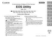 Canon EOS-1D Mark II EOS Utility for Windows Instruction Manual (for EOS DIGITAL cameras released in 2006 or earlier)