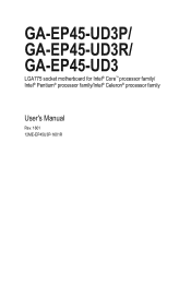 Gigabyte GA-EP45-UD3P Manual