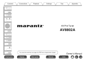 Marantz AV8802A Owner s Manual in English