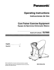 Panasonic EU7805K EU7805K Owner's Manual (English)