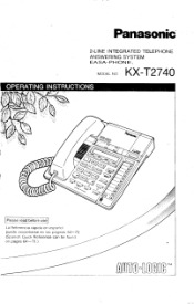 Panasonic KX-T2740 Operating Instructions