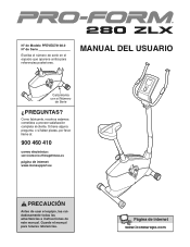 ProForm 280 Zlx Bike Spanish Manual
