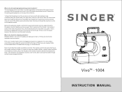 Singer 1004 VIVO Instruction Manual