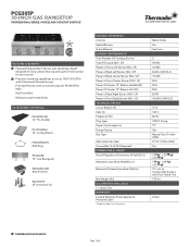 Thermador PCG305P Product Specs