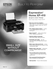 Epson XP-410 Product Specifications