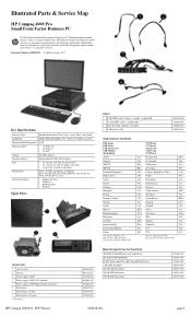 HP 4000 Illustrated Parts & Service Map HP Compaq 4000 Pro Small Form Factor Business PC