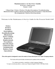 HP AM872A#ABA Presario 1245 Series Maintenance and Service Guide