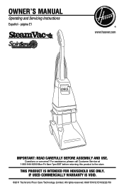 Hoover F5912-900 Product Manual