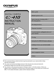 Olympus E-410 EVOLT E-410 Instruction Manual (English)