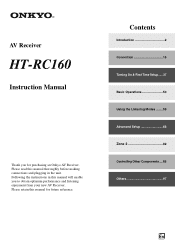 Onkyo HT RC160 Owner Manual