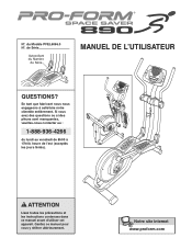 ProForm Space Saver 890 Elliptical Canadian French Manual