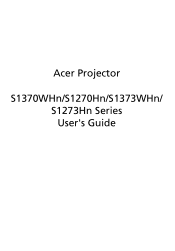 Acer S1370WHn User Manual