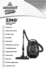 Bissell Zing® Bagged Canister Vacuum 4122 User Guide