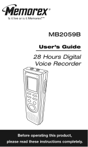 Memorex MB2059B Manual