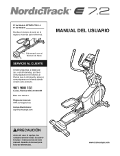 NordicTrack E 7.2 Elliptical Spanish Manual