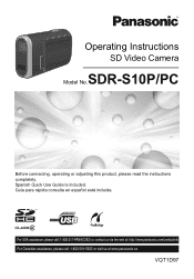 Panasonic SDR S10 Sd Video Camera - English/spanish