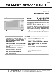 Sharp R-351NW Service Manual