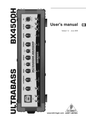 Behringer BX4500H Manual