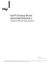 Intel BLKD865GLCL Product Specification