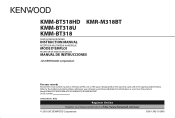 Kenwood KMR-M318BT Instructional Manual