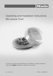 Miele M 6040 SC Operating instructions