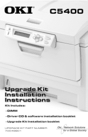 Oki C5400 Upgrade Kit Installation Instructions