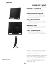 Sony SDM-HS75PB Marketing Specifications