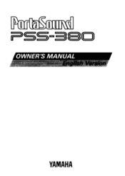 Yamaha PSS-380 Owner's Manual (image)